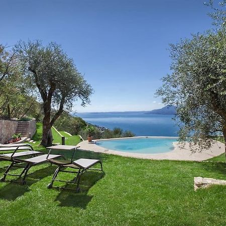 Villa Divina-Apt Armonia-Con Piscina E Vista Lago Castelletto Di Brenzone Exteriör bild